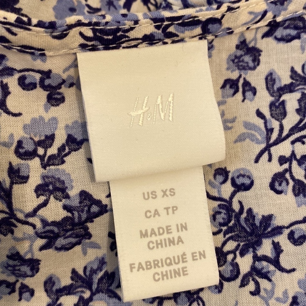 H&M puff sleeves floral ruffle mini dress. Size Xs. Very good condition - Picture 6 of 12
